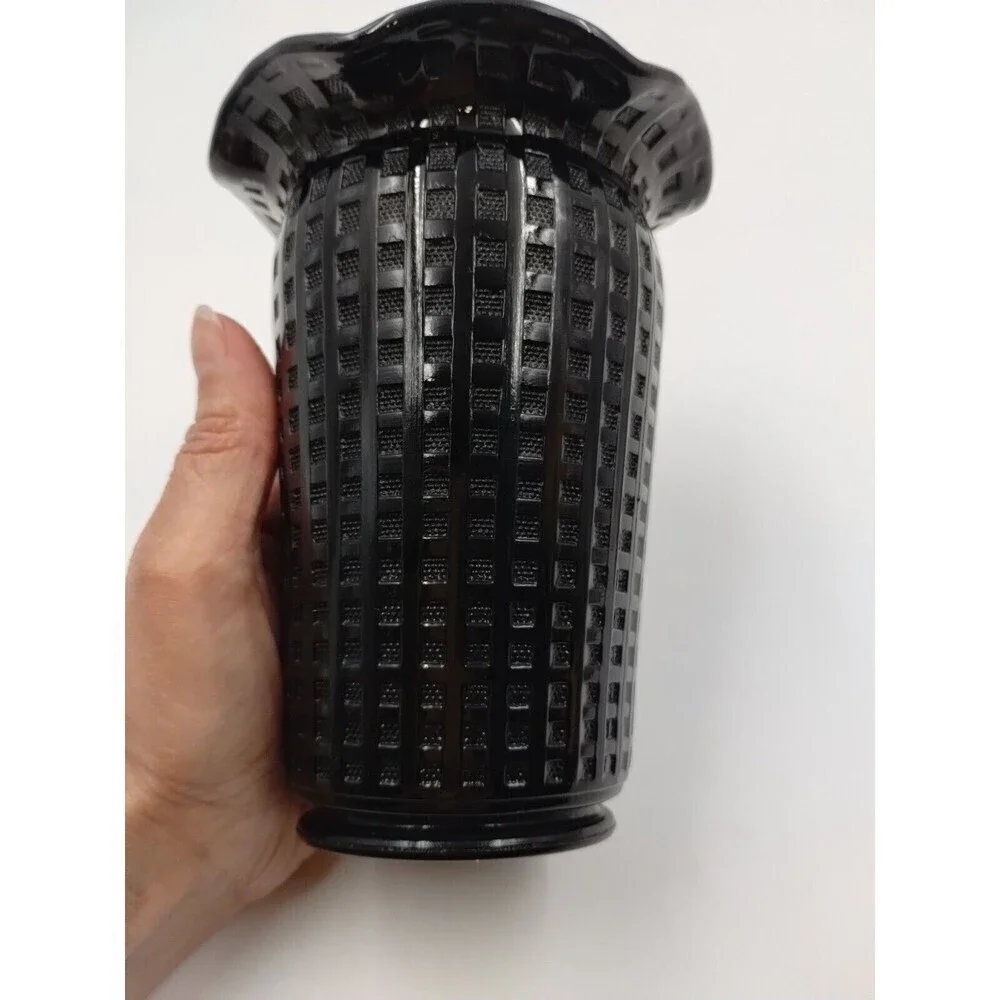 Vintage Ebony Black  Vase 5.5